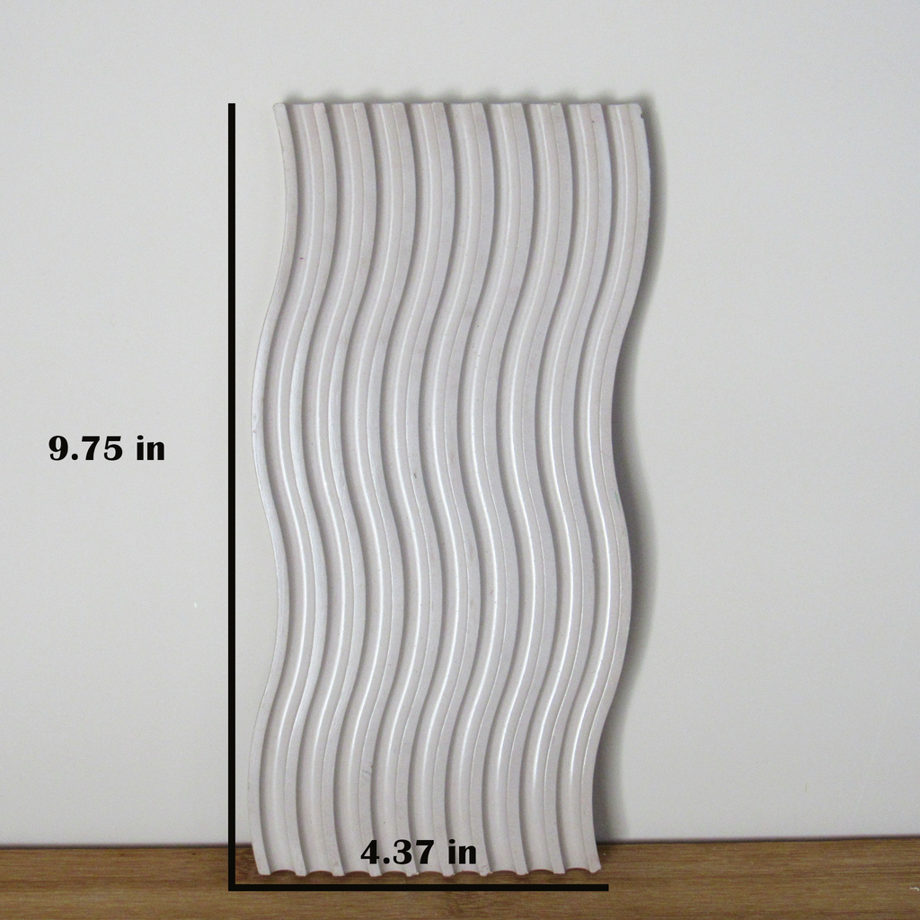 Sculpted Wave Concrete Tray
