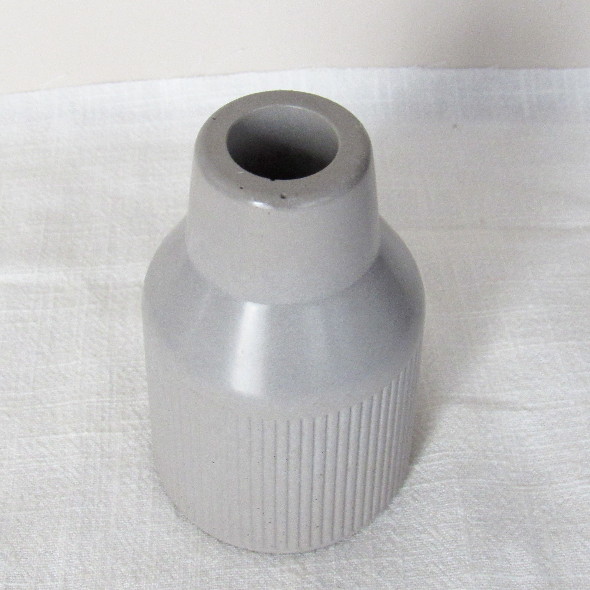 Ribbed Concrete Bud Vase